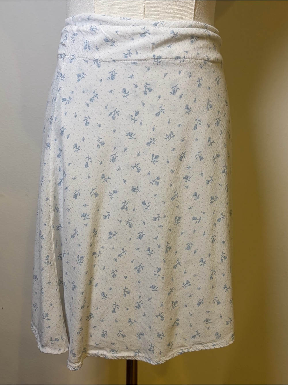 Brandy Melville Floral Blue Wrap Mini Skirt - One Size
